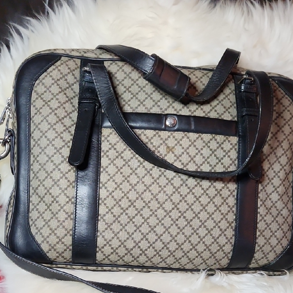 Gucci Beige and Black Laptop Bag